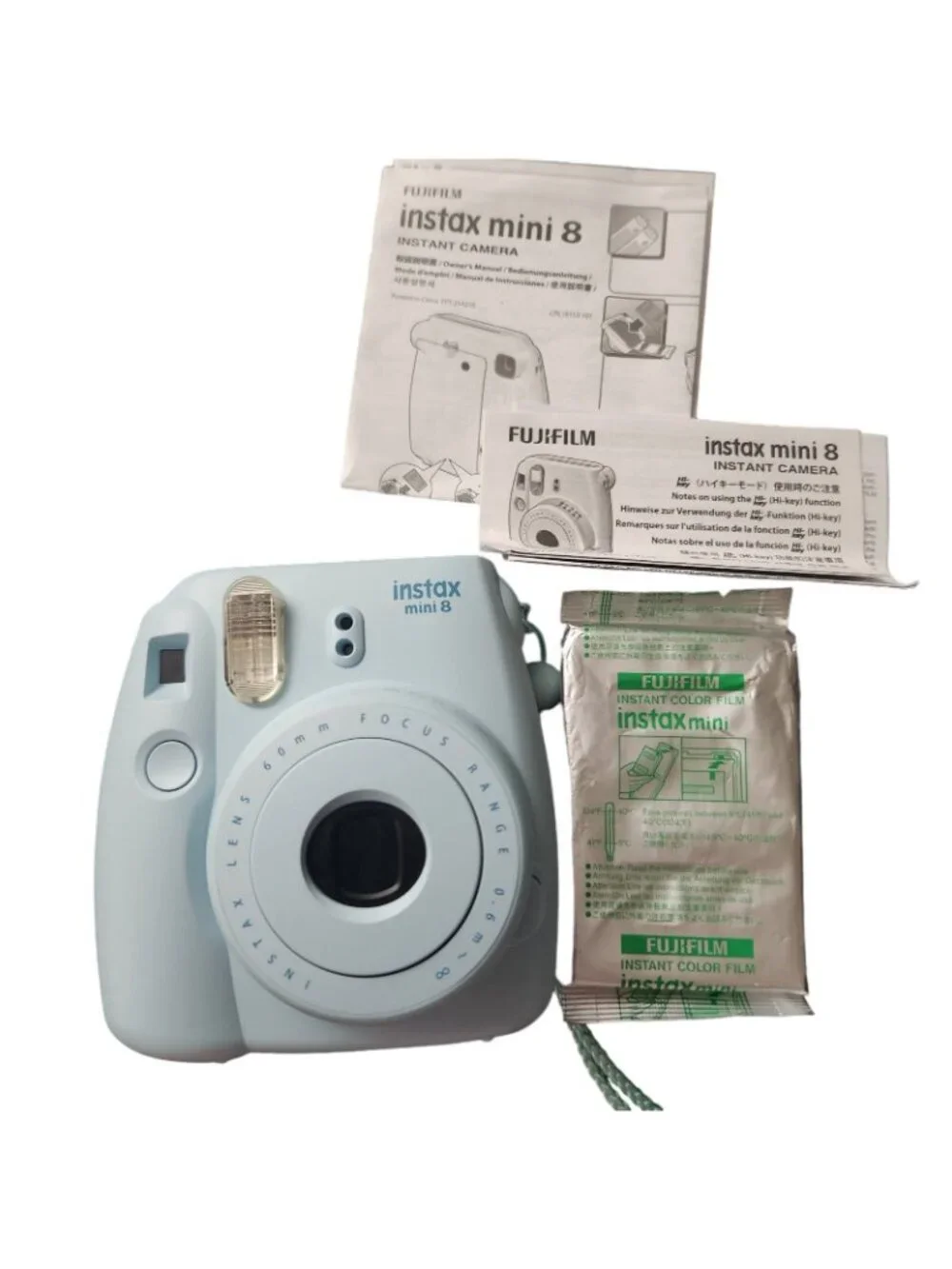 Fujifilm Instax Mini 8 Instant Print Camera With Box Baby Blue